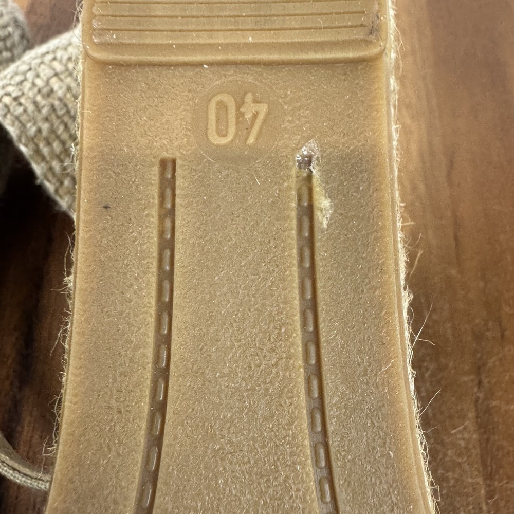 Womens Toni Pons Caldes Linen Ivory Espadrille Wedge Sandals Size EU 40 GUC - Picture 8 of 8